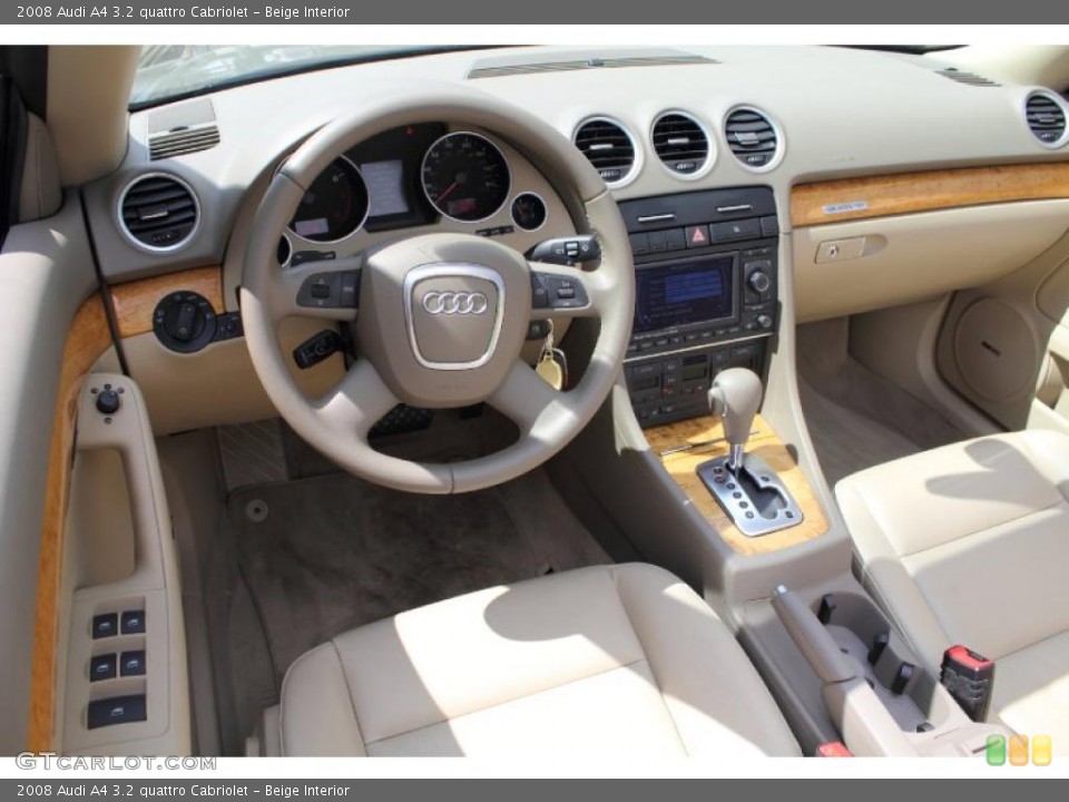 Beige Interior Prime Interior for the 2008 Audi A4 3.2 quattro Cabriolet #49098596