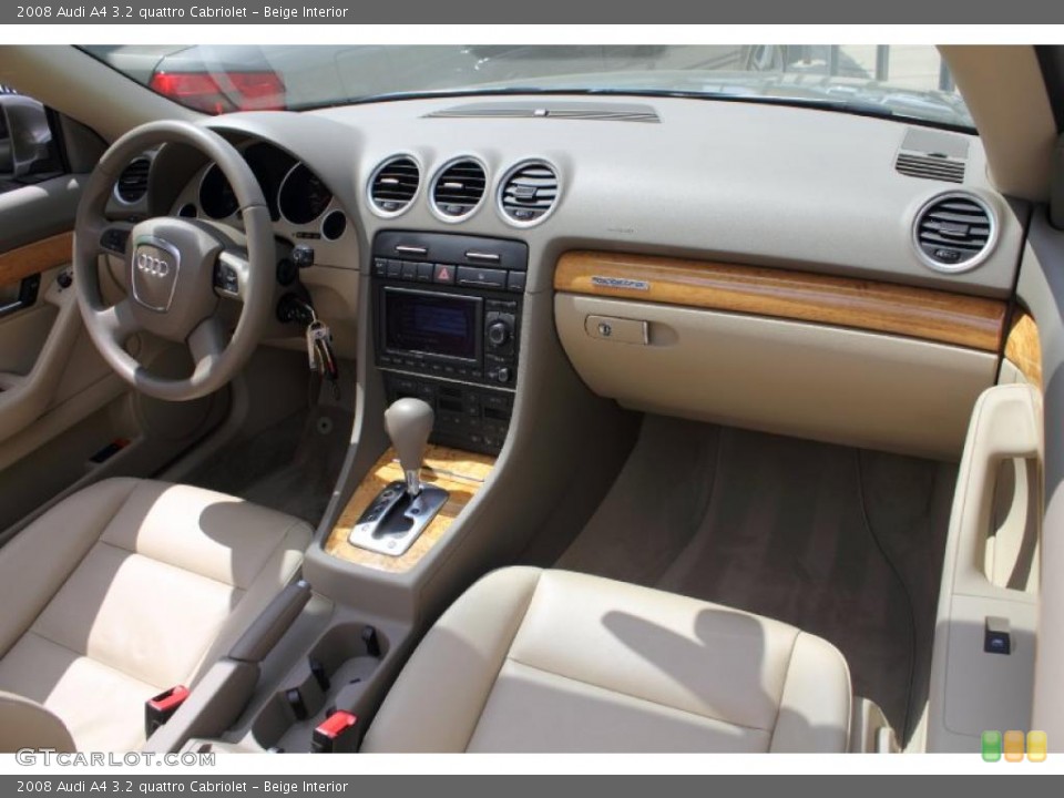 Beige Interior Dashboard for the 2008 Audi A4 3.2 quattro Cabriolet #49098614