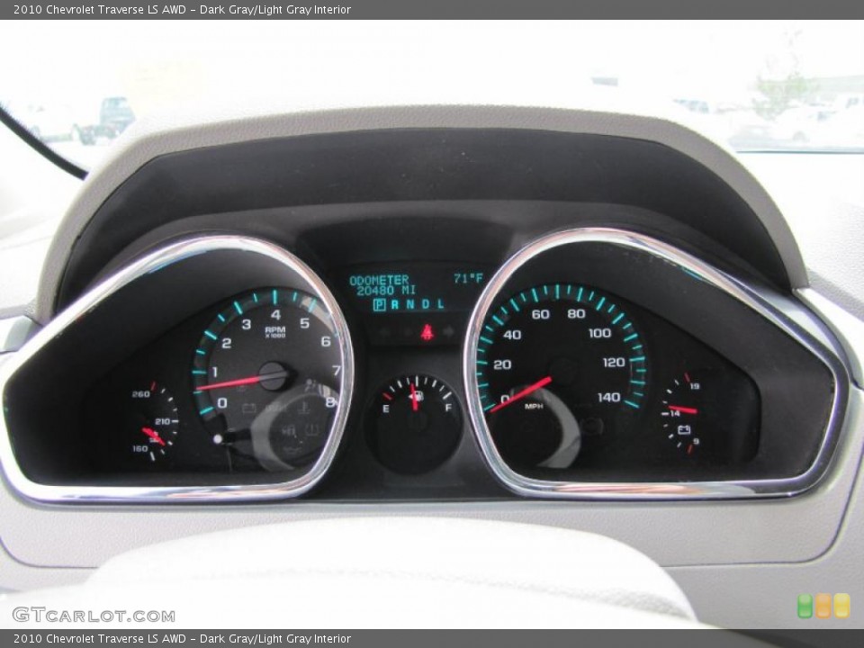 Dark Gray/Light Gray Interior Gauges for the 2010 Chevrolet Traverse LS AWD #49101671