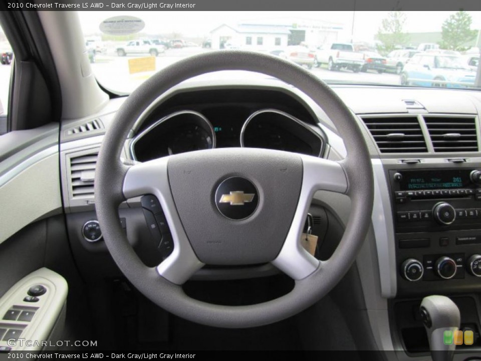 Dark Gray/Light Gray Interior Steering Wheel for the 2010 Chevrolet Traverse LS AWD #49101686