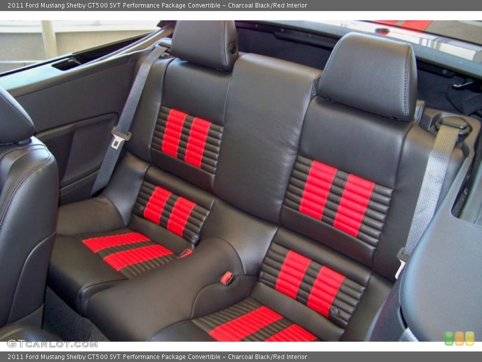 Charcoal Black/Red Interior Photo for the 2011 Ford Mustang Shelby GT500 SVT Performance Package Convertible #49104290