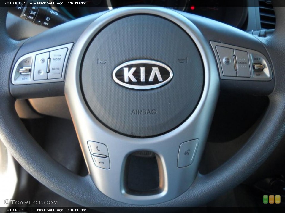 Black Soul Logo Cloth Interior Steering Wheel for the 2010 Kia Soul + #49107752