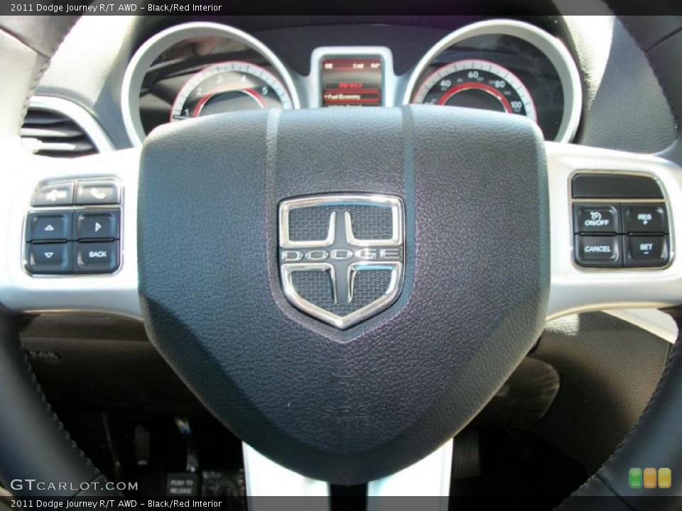 Black/Red Interior Controls for the 2011 Dodge Journey R/T AWD #49107962