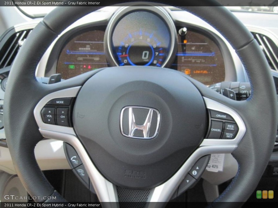 Gray Fabric Interior Steering Wheel for the 2011 Honda CR-Z EX Sport Hybrid #49108208