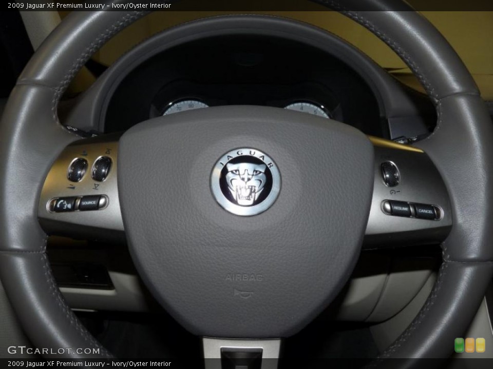 Ivory/Oyster Interior Steering Wheel for the 2009 Jaguar XF Premium Luxury #49110479
