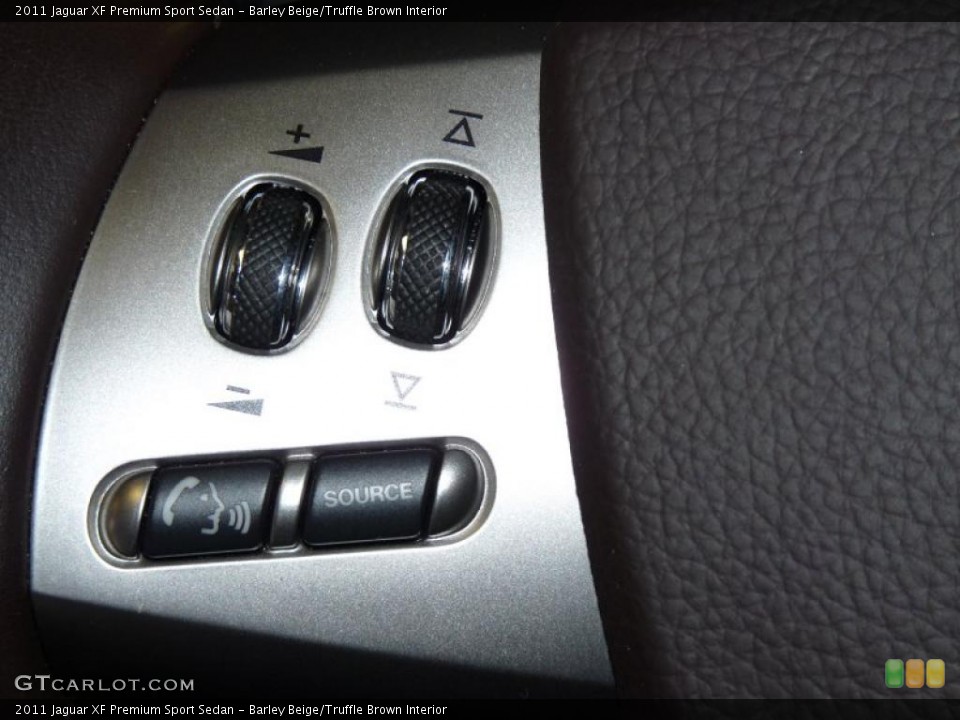 Barley Beige/Truffle Brown Interior Controls for the 2011 Jaguar XF Premium Sport Sedan #49110950