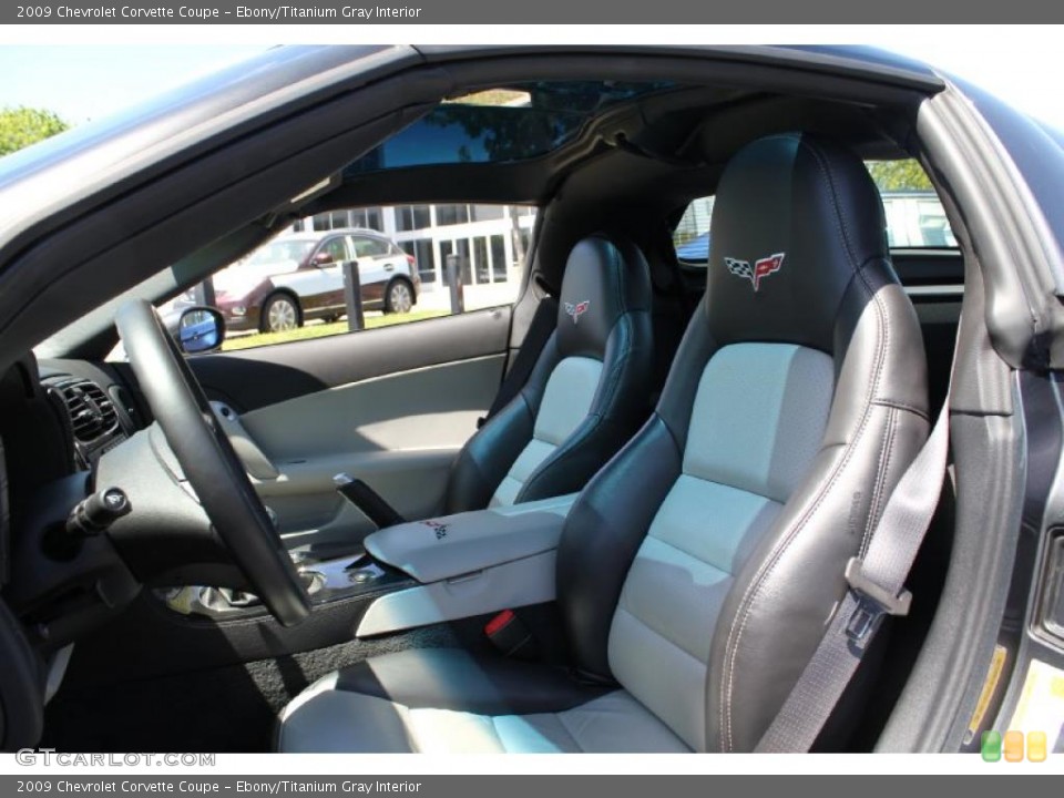 Ebony/Titanium Gray Interior Photo for the 2009 Chevrolet Corvette Coupe #49117796