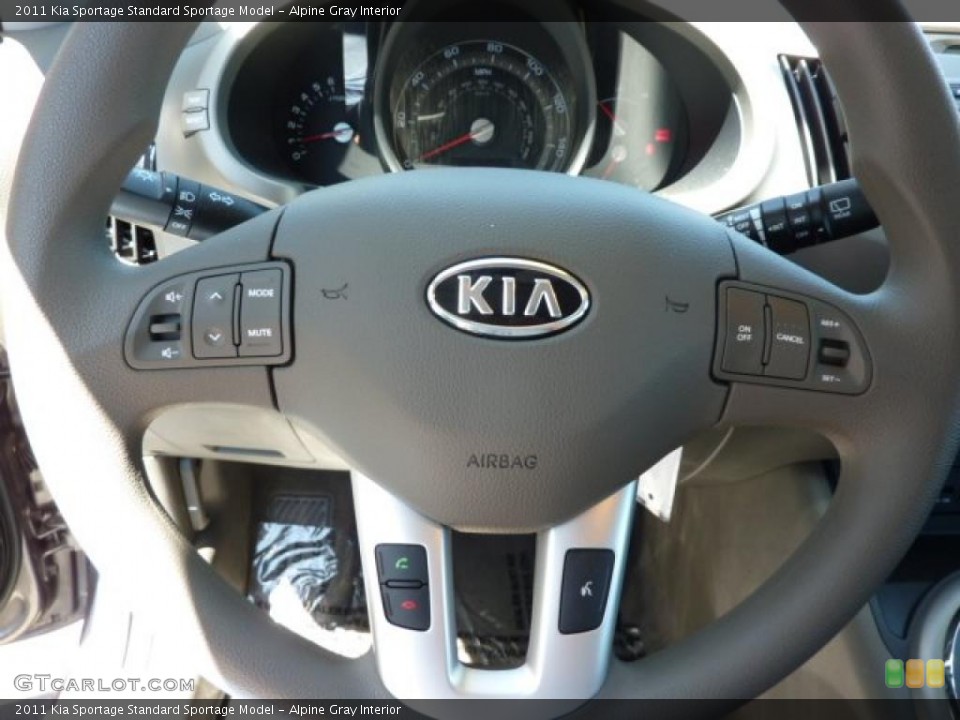 Alpine Gray Interior Steering Wheel for the 2011 Kia Sportage  #49120799