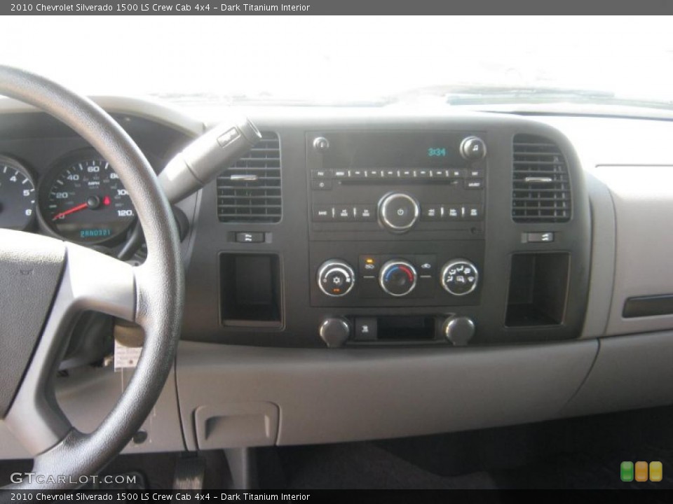 Dark Titanium Interior Controls for the 2010 Chevrolet Silverado 1500 LS Crew Cab 4x4 #49123148
