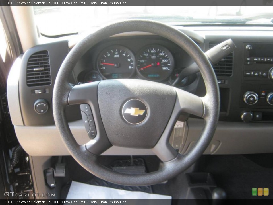 Dark Titanium Interior Steering Wheel for the 2010 Chevrolet Silverado 1500 LS Crew Cab 4x4 #49123163
