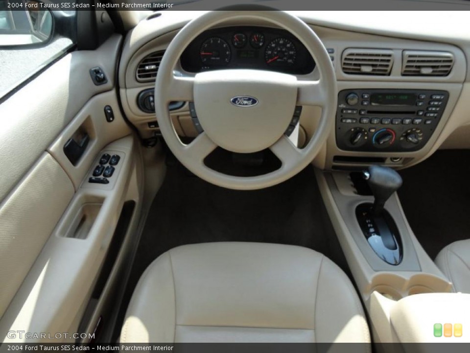 Medium Parchment Interior Dashboard for the 2004 Ford Taurus SES Sedan #49124009
