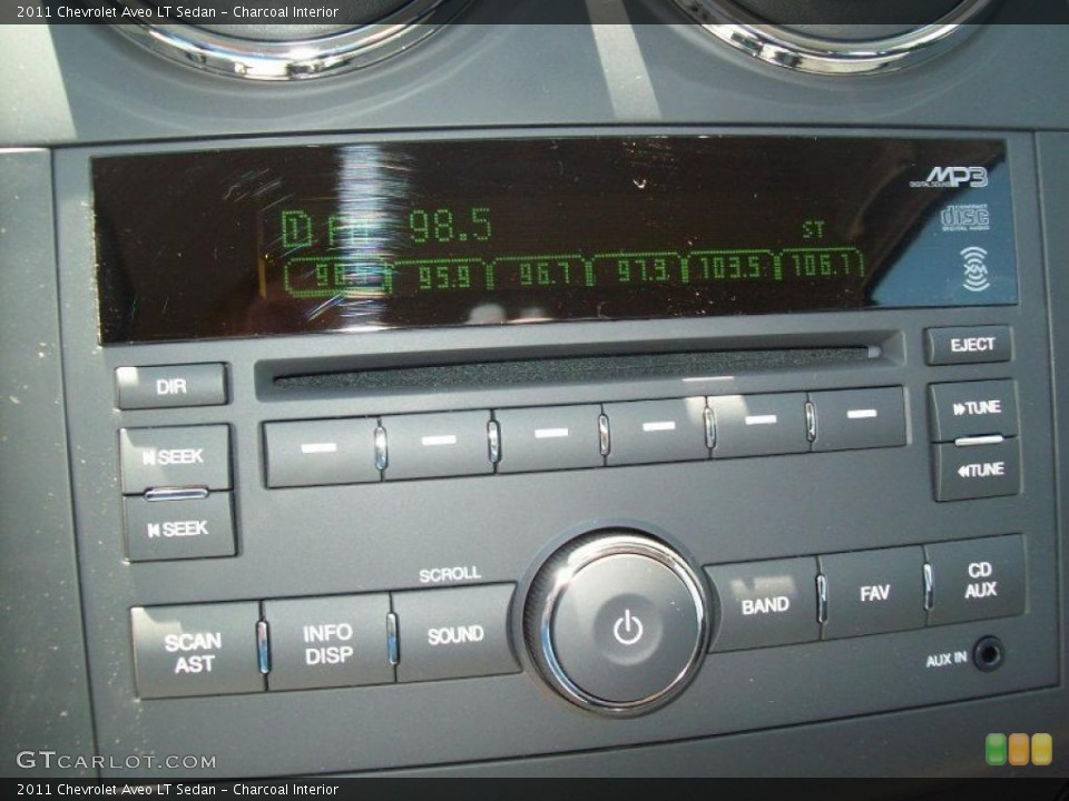 Charcoal Interior Controls for the 2011 Chevrolet Aveo LT Sedan #49128272