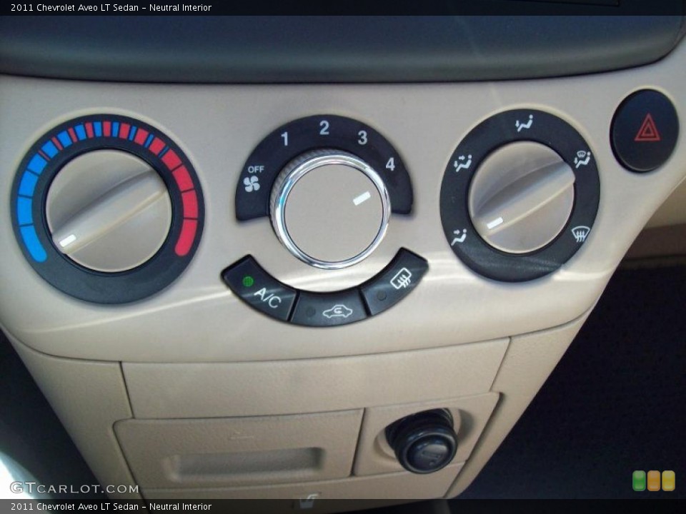 Neutral Interior Controls for the 2011 Chevrolet Aveo LT Sedan #49128842