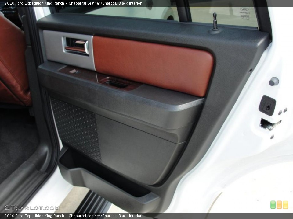 Chaparral Leather/Charcoal Black Interior Door Panel for the 2010 Ford Expedition King Ranch #49128860