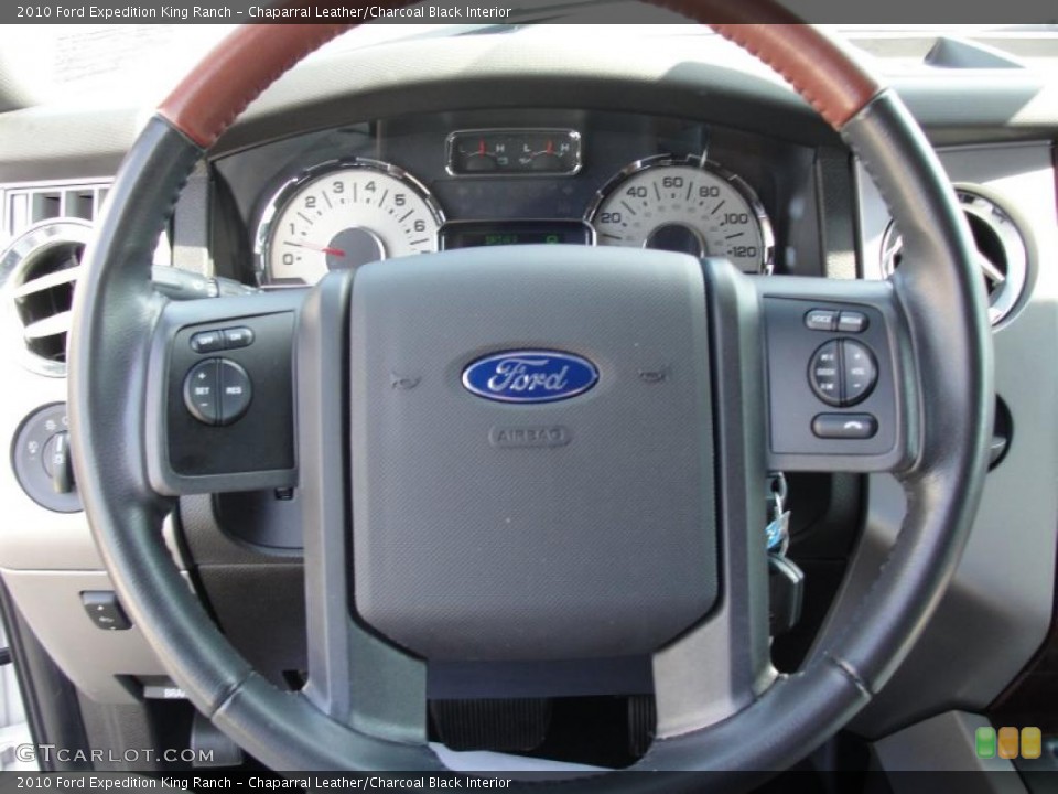 Chaparral Leather/Charcoal Black Interior Steering Wheel for the 2010 Ford Expedition King Ranch #49129208