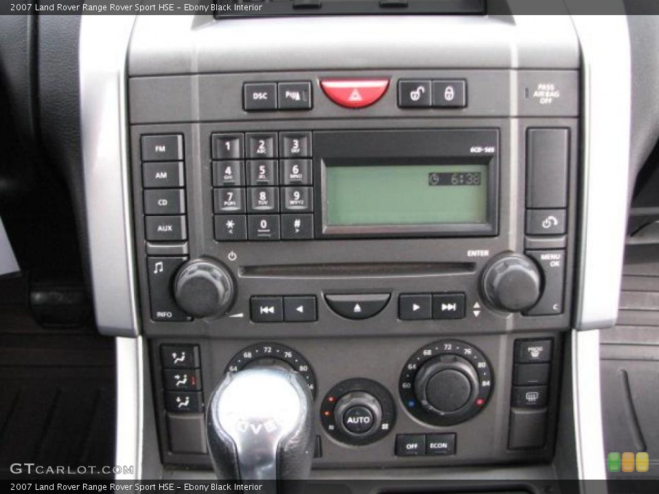Ebony Black Interior Controls for the 2007 Land Rover Range Rover Sport HSE #49129415