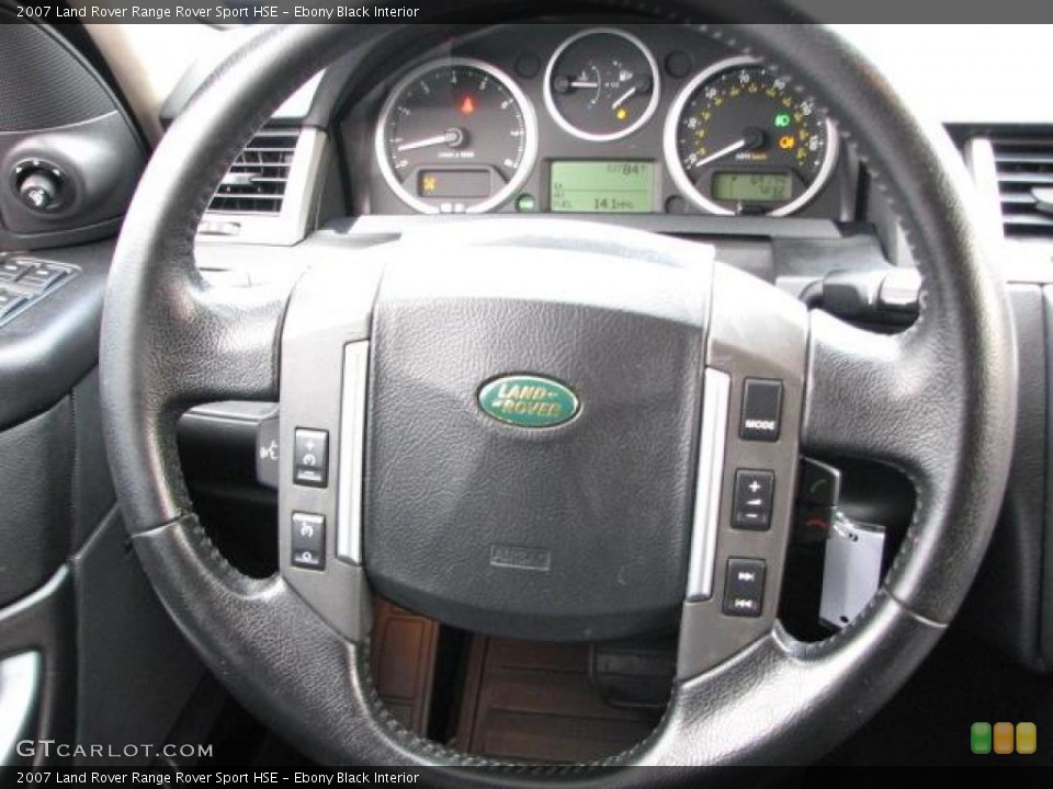 Ebony Black Interior Steering Wheel for the 2007 Land Rover Range Rover Sport HSE #49129469