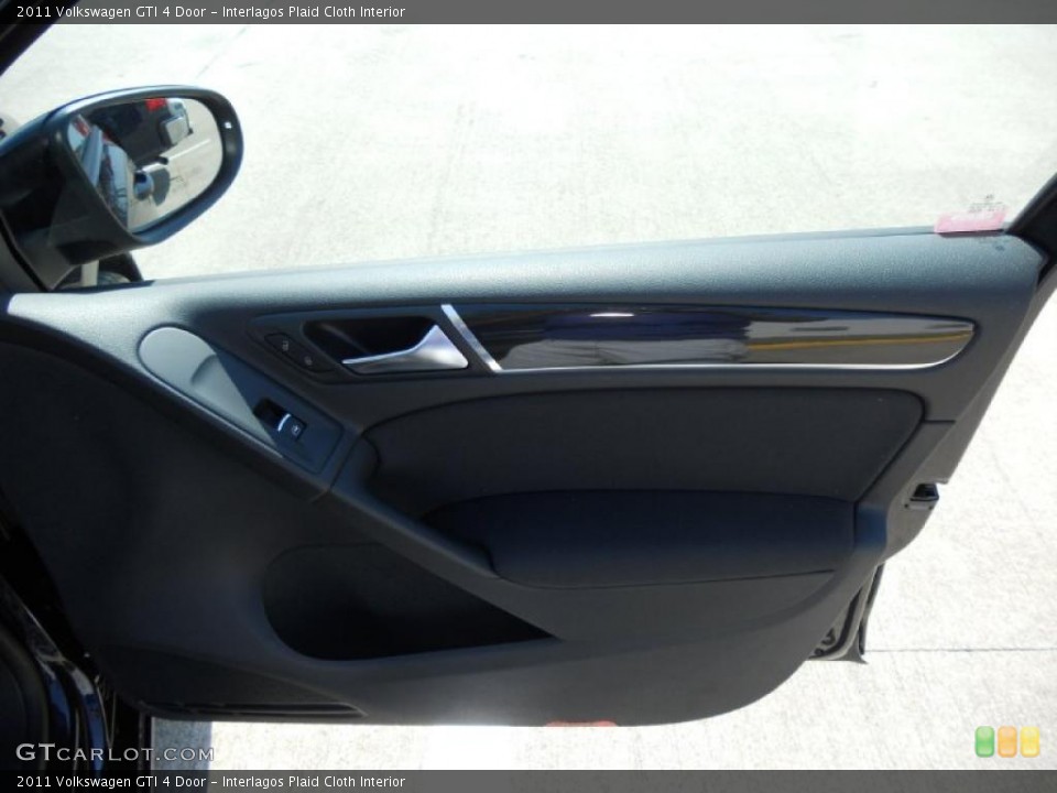 Interlagos Plaid Cloth Interior Door Panel for the 2011 Volkswagen GTI 4 Door #49131101