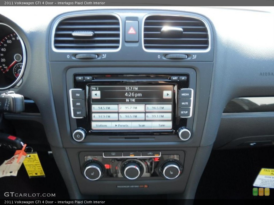 Interlagos Plaid Cloth Interior Controls for the 2011 Volkswagen GTI 4 Door #49131167