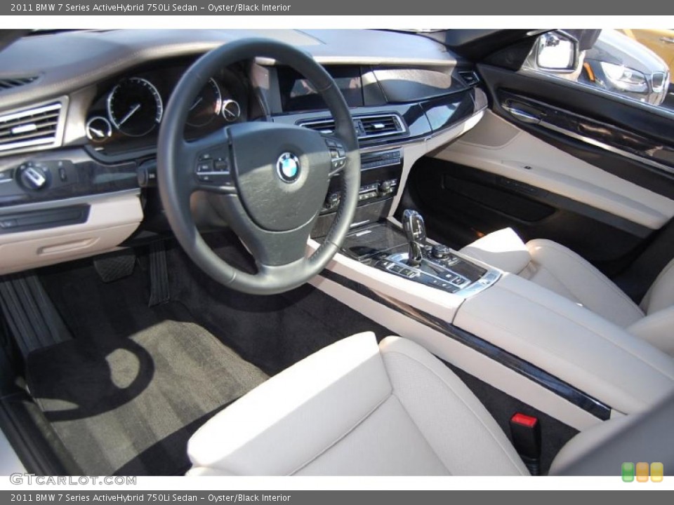 Oyster/Black Interior Photo for the 2011 BMW 7 Series ActiveHybrid 750Li Sedan #49133477