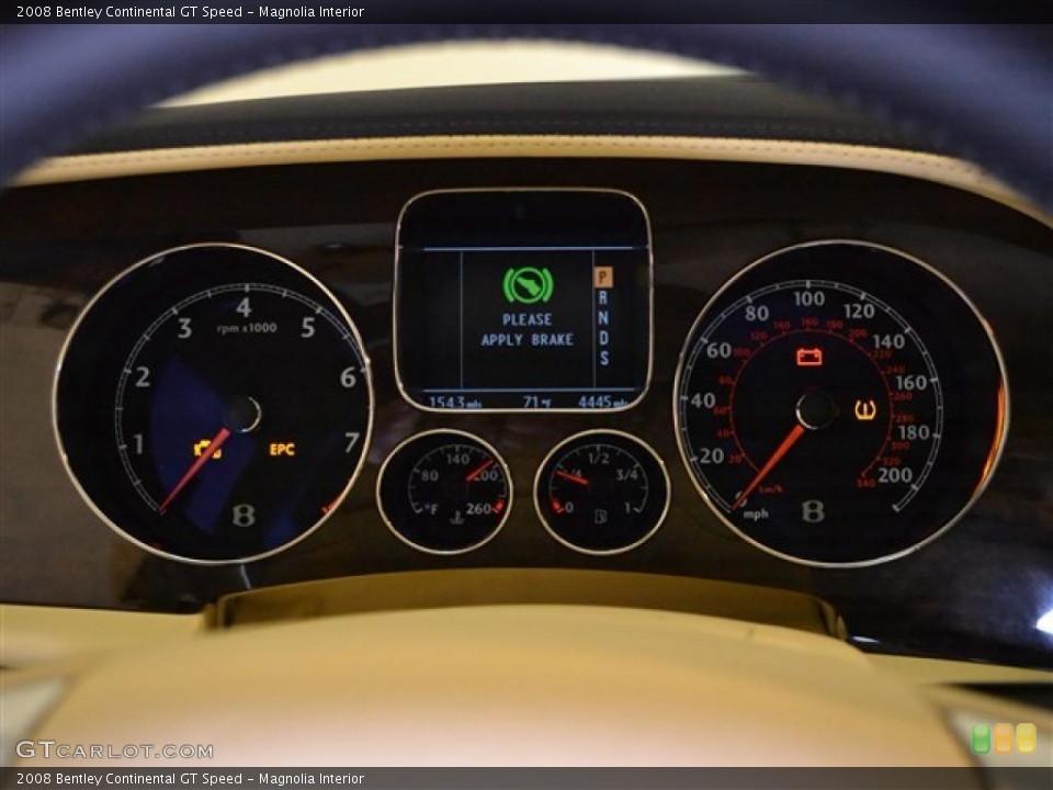 Magnolia Interior Gauges for the 2008 Bentley Continental GT Speed #49142516