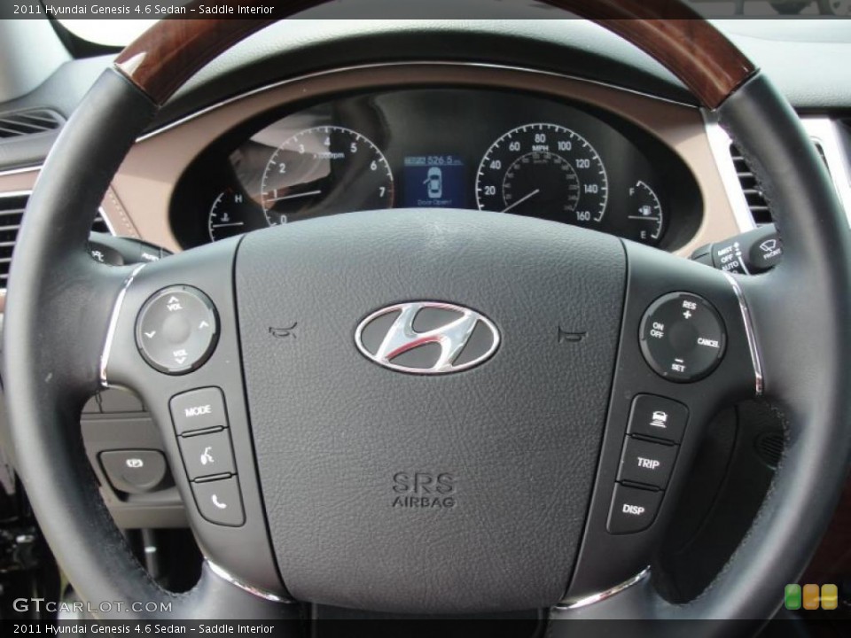 Saddle Interior Steering Wheel for the 2011 Hyundai Genesis 4.6 Sedan #49146491