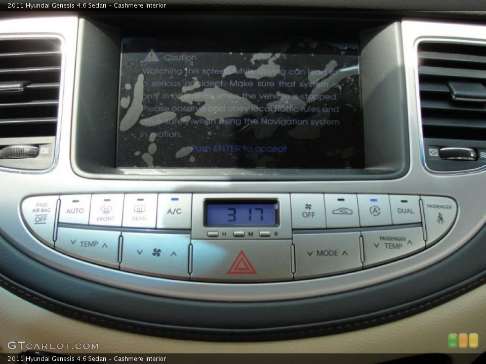 Cashmere Interior Controls for the 2011 Hyundai Genesis 4.6 Sedan #49146941