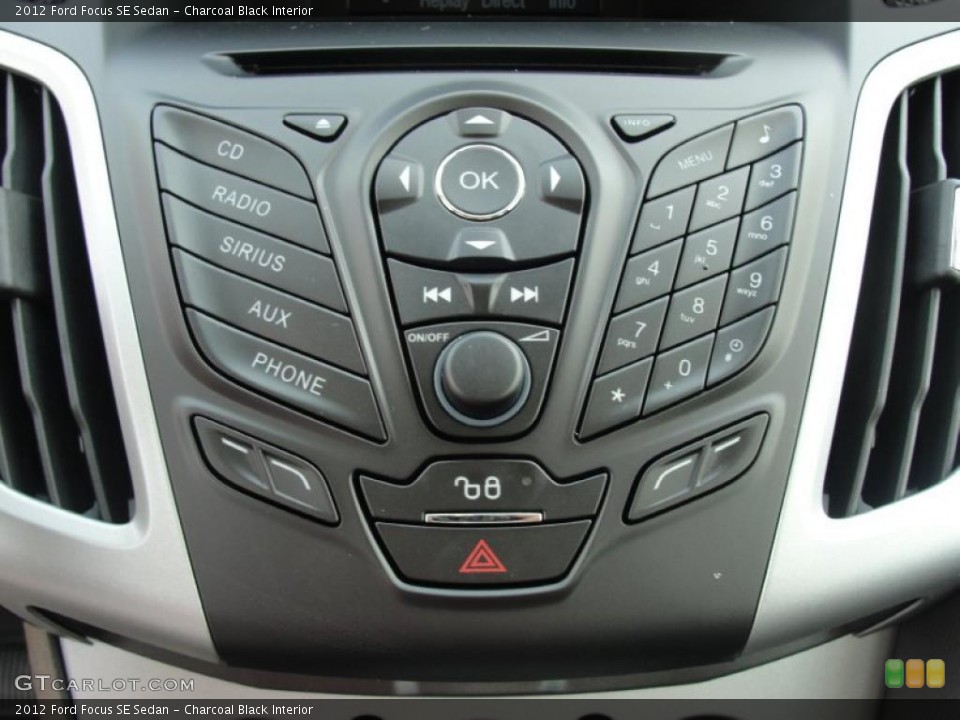 Charcoal Black Interior Controls for the 2012 Ford Focus SE Sedan #49147433