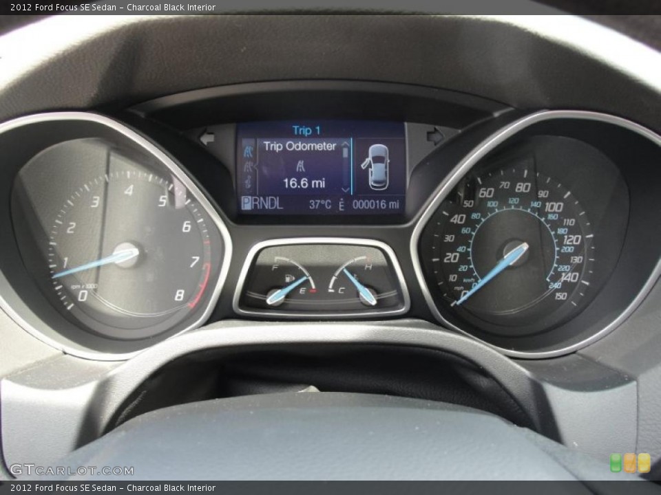 Charcoal Black Interior Gauges for the 2012 Ford Focus SE Sedan #49147490