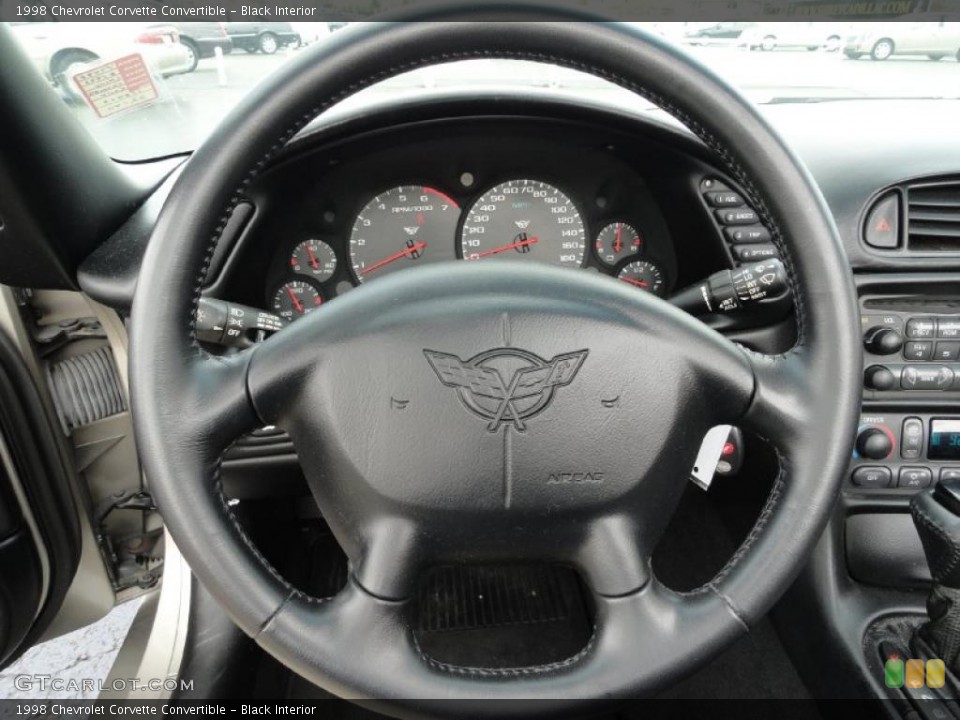 Black Interior Steering Wheel for the 1998 Chevrolet Corvette Convertible #49150400
