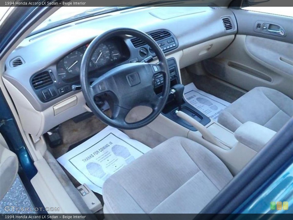 Beige Interior Photo for the 1994 Honda Accord LX Sedan #49152932