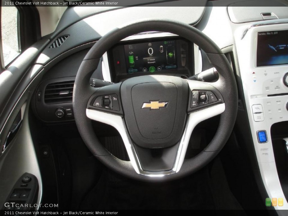 Jet Black/Ceramic White Interior Steering Wheel for the 2011 Chevrolet Volt Hatchback #49161143