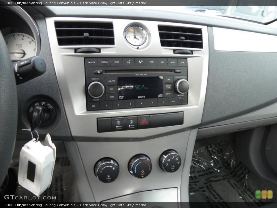 Dark Slate Gray/Light Slate Gray Interior Controls for the 2008 Chrysler Sebring Touring Convertible #49162967