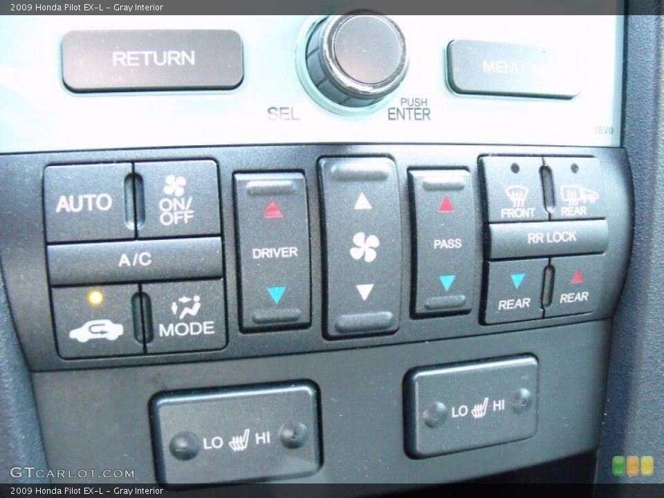 Gray Interior Controls for the 2009 Honda Pilot EX-L #49164035