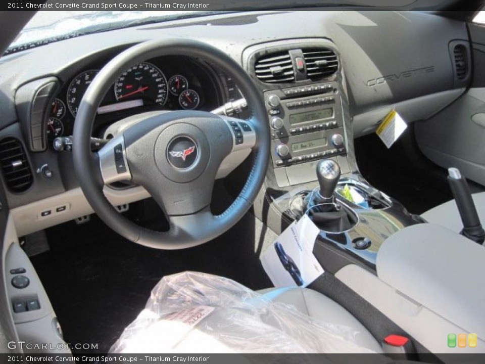 Titanium Gray 2011 Chevrolet Corvette Interiors