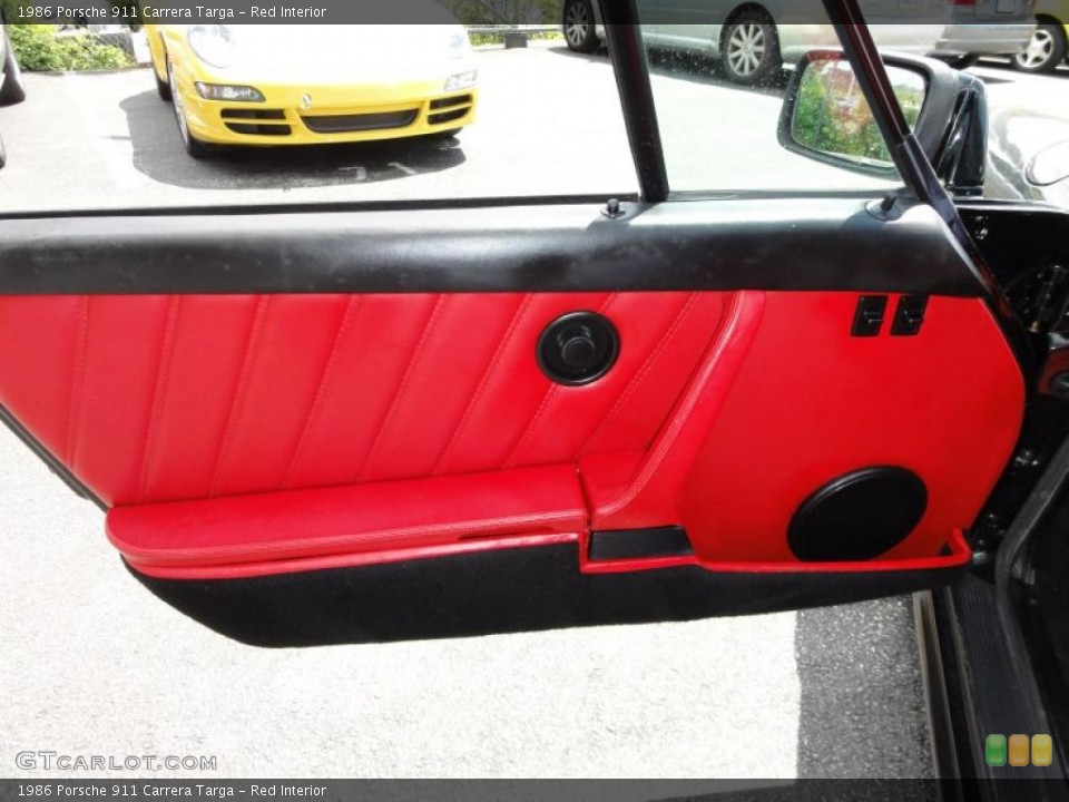 Red Interior Door Panel for the 1986 Porsche 911 Carrera Targa #49166300