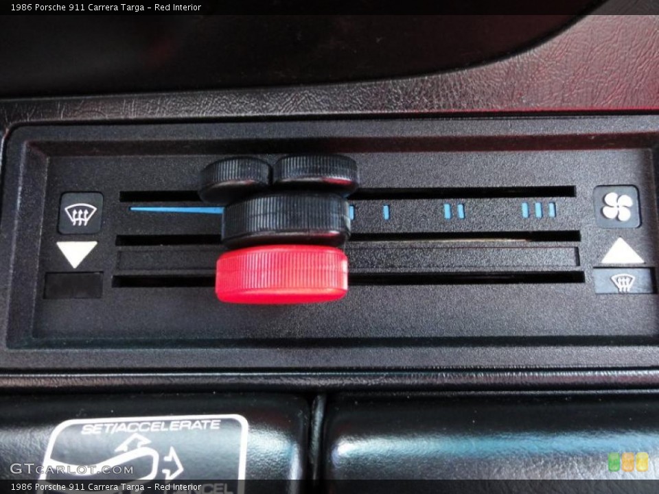 Red Interior Controls for the 1986 Porsche 911 Carrera Targa #49166675