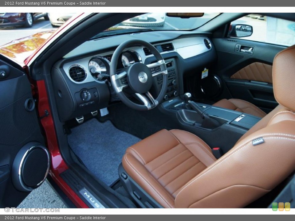 Saddle Interior Prime Interior for the 2012 Ford Mustang V6 Premium Coupe #49168727