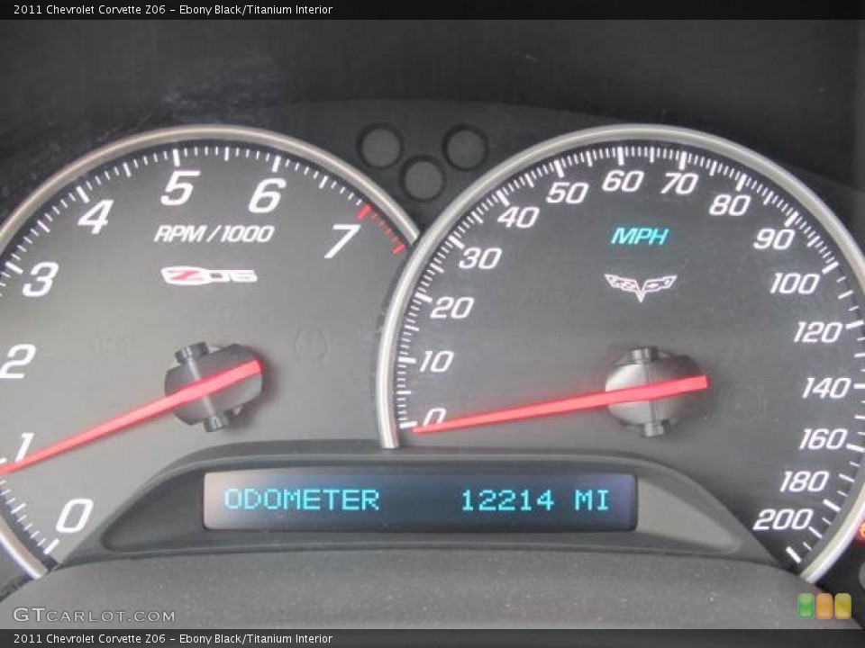 Ebony Black/Titanium Interior Gauges for the 2011 Chevrolet Corvette Z06 #49169201