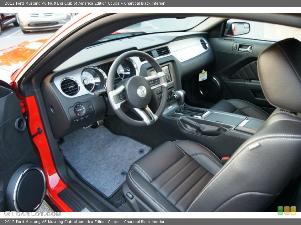 Charcoal Black Interior Prime Interior for the 2012 Ford Mustang V6 Mustang Club of America Edition Coupe #49169210