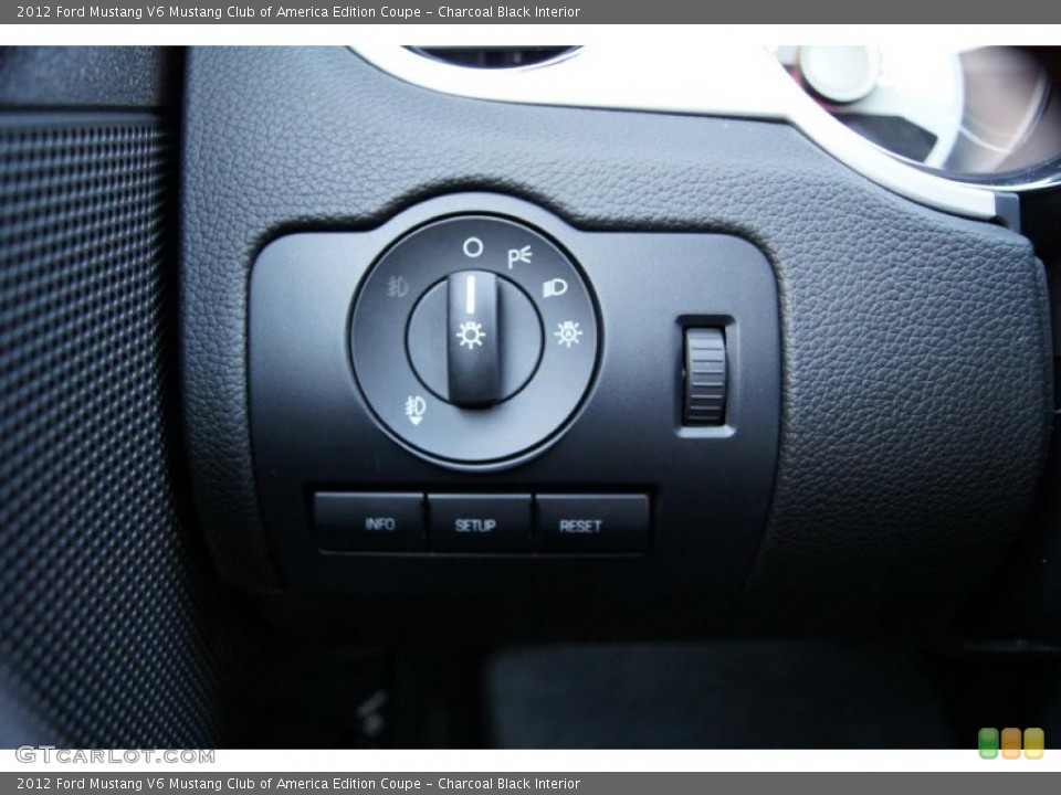 Charcoal Black Interior Controls for the 2012 Ford Mustang V6 Mustang Club of America Edition Coupe #49169366