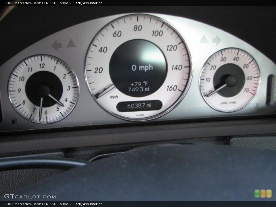 Black/Ash Interior Gauges for the 2007 Mercedes-Benz CLK 550 Coupe #49173467
