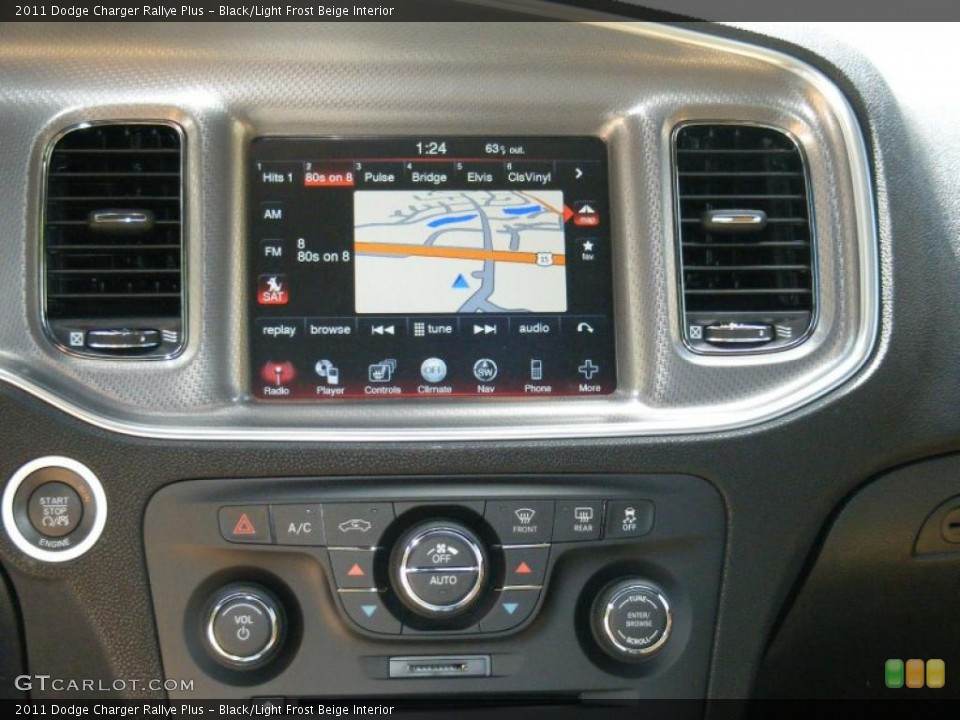 Black/Light Frost Beige Interior Navigation for the 2011 Dodge Charger Rallye Plus #49174769