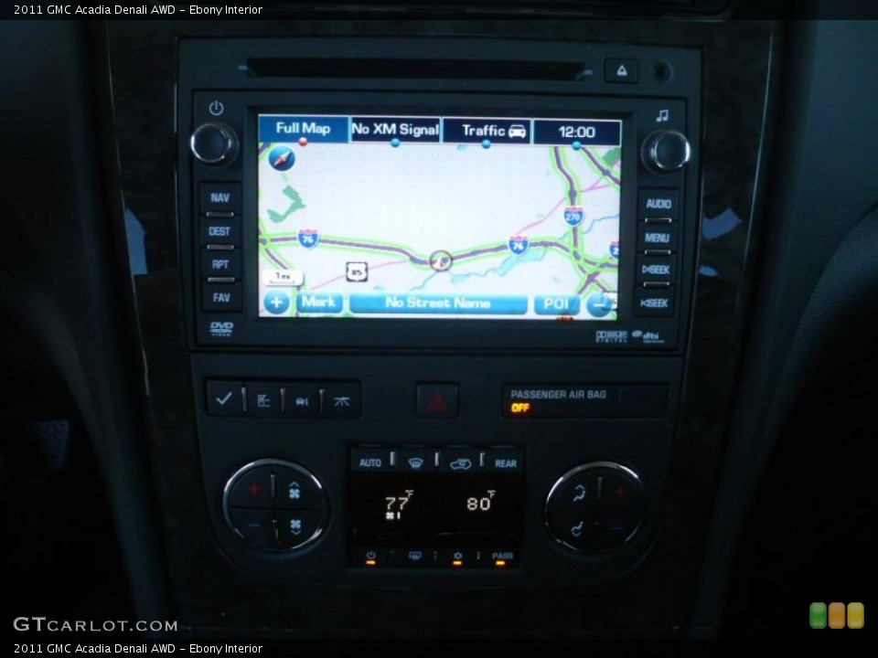 Ebony Interior Navigation for the 2011 GMC Acadia Denali AWD #49177100