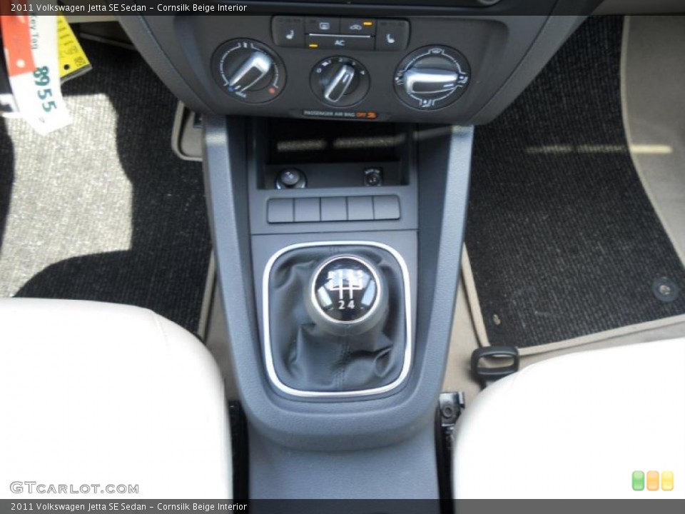 Cornsilk Beige Interior Transmission for the 2011 Volkswagen Jetta SE Sedan #49177310