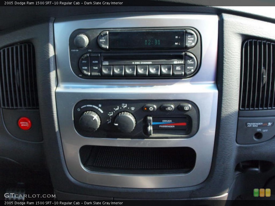 Dark Slate Gray Interior Controls for the 2005 Dodge Ram 1500 SRT-10 Regular Cab #49178747
