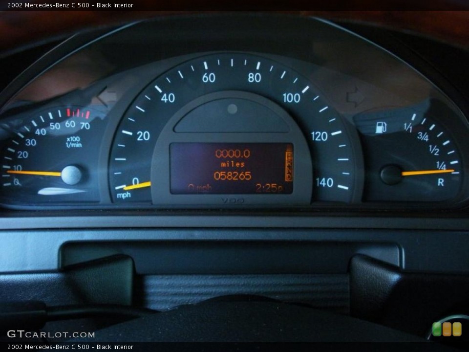 Black Interior Gauges for the 2002 Mercedes-Benz G 500 #49179122