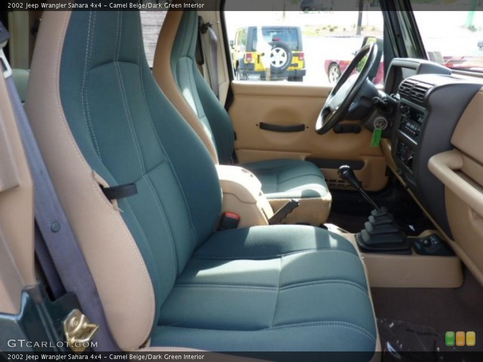 Camel Beige/Dark Green Interior Photo for the 2002 Jeep Wrangler Sahara 4x4 #49183796