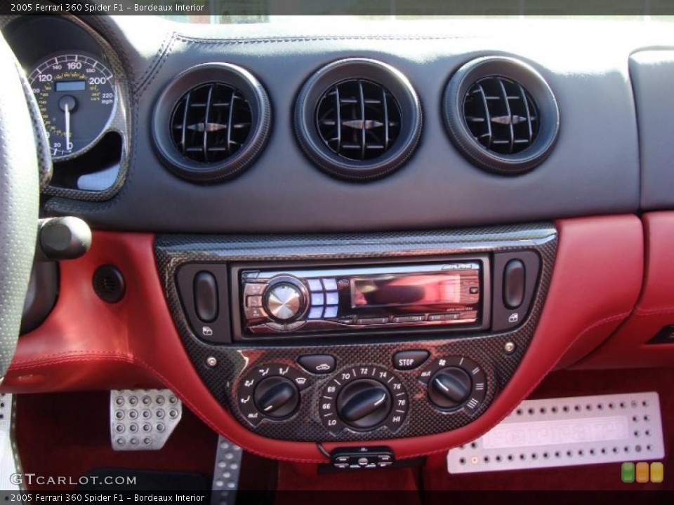 Bordeaux Interior Controls for the 2005 Ferrari 360 Spider F1 #49184357