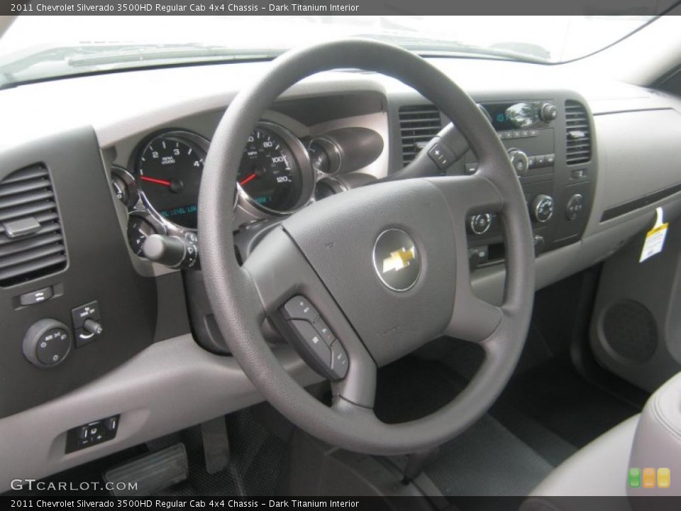 Dark Titanium Interior Steering Wheel for the 2011 Chevrolet Silverado 3500HD Regular Cab 4x4 Chassis #49188788